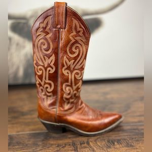 Justin Women’s Western CowGirl Cognac Boots Size 6.5 B